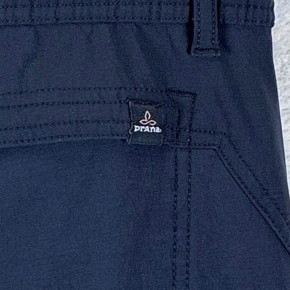 Prana Pants Mens M Black Zion Nylon Stretch Belted Performance Hiking Outdoors